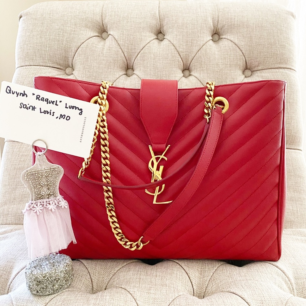 YSL Cassandra chevron bag